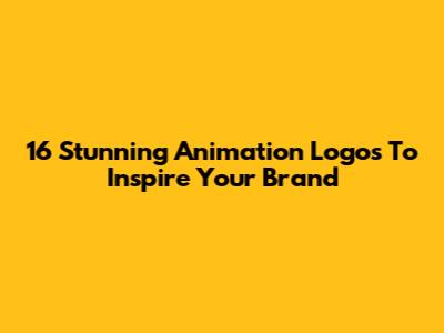 16 Stunning Animation Logos To Inspire Your Brand