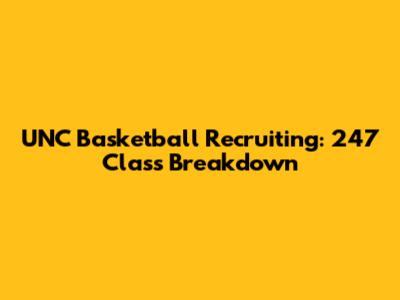 UNC Basketball Recruiting: 247 Class Breakdown